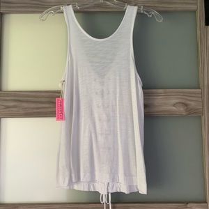 Sz XS/S Feel The Piece lace-up back tank
